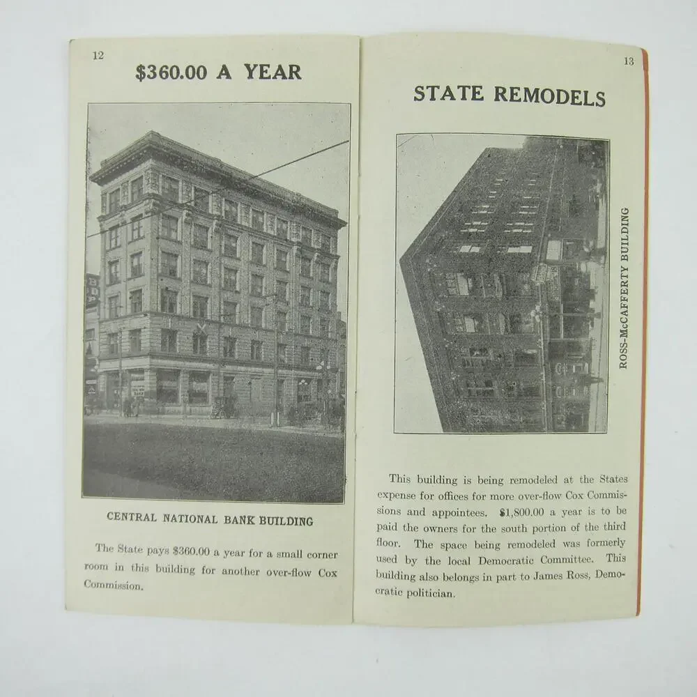 Ohio Governor James Cox Political Opposition Fact Book Sky Scraper Antique 1910s - Picture 9 of 15